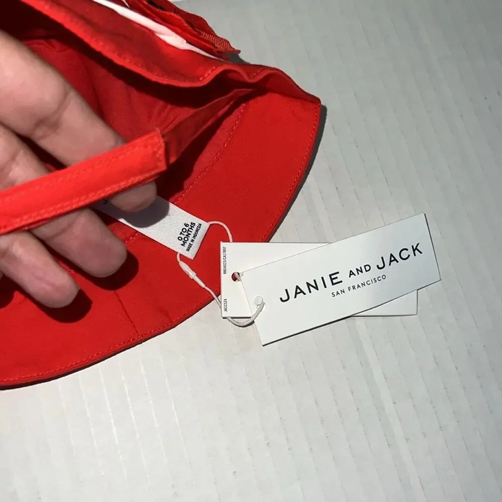 Janie and Jack Poppy Bucket Hat, 0-6M - NWT